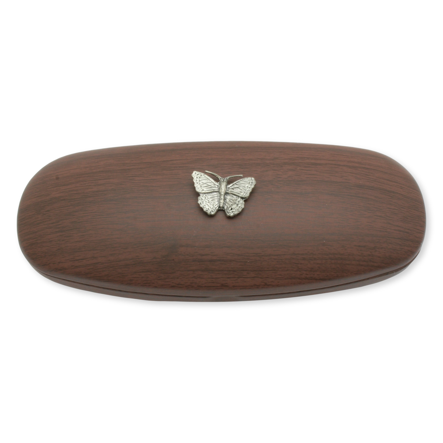 Butterfly Glasses Case Wood Effect Hard Case Men & Women Eye Protection Engraved Gift
