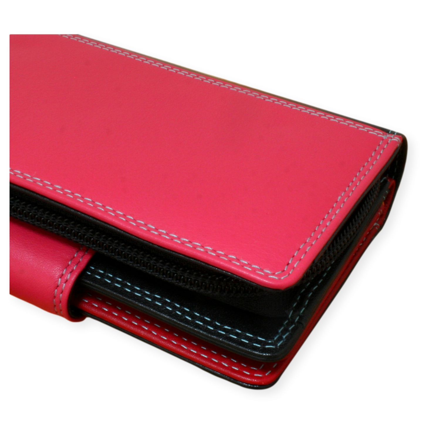 Birds Ladies Leather Purse with Coin Pouch RFID Safe Black & Pink Gift