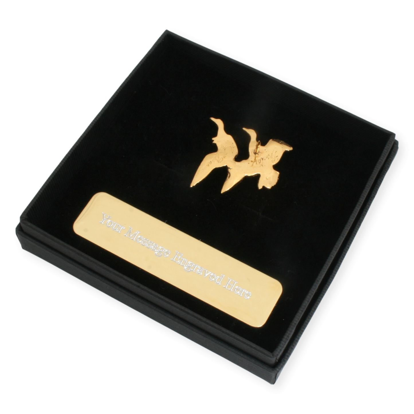 Ducks Gold Plated Lapel Pin Badge With Engraving Option