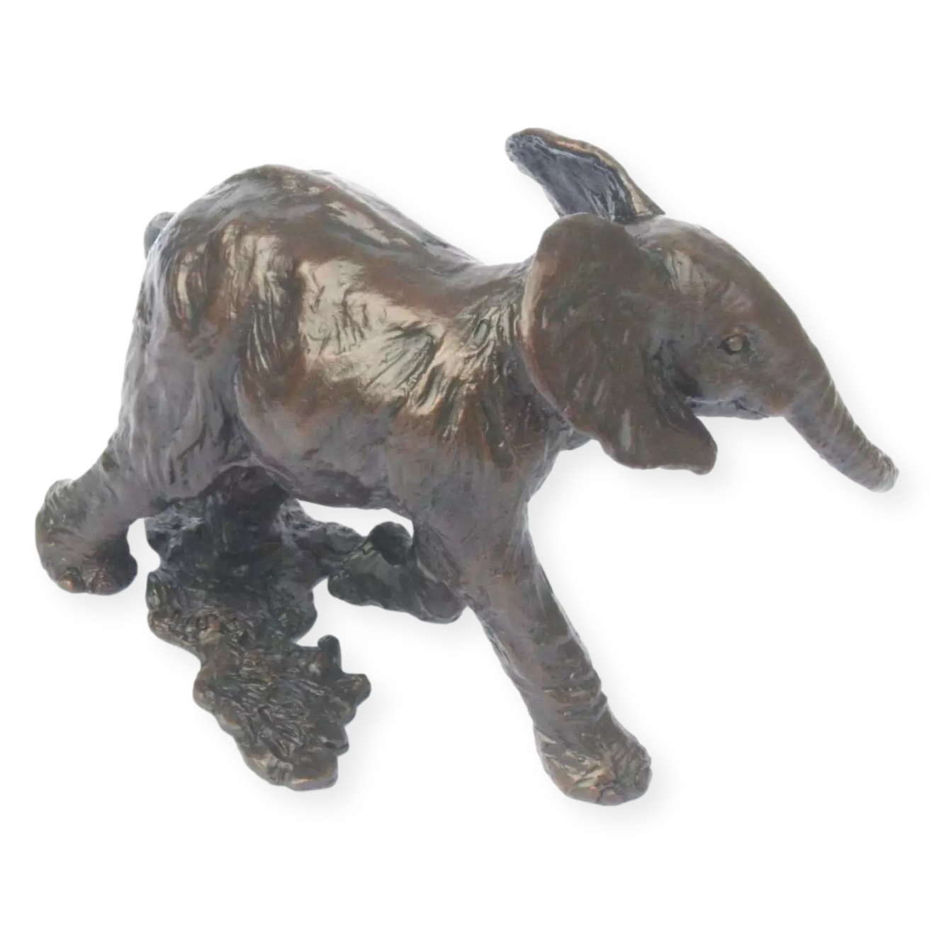 Baby Elephant Solid Bronze by Micheal Simpson (974)