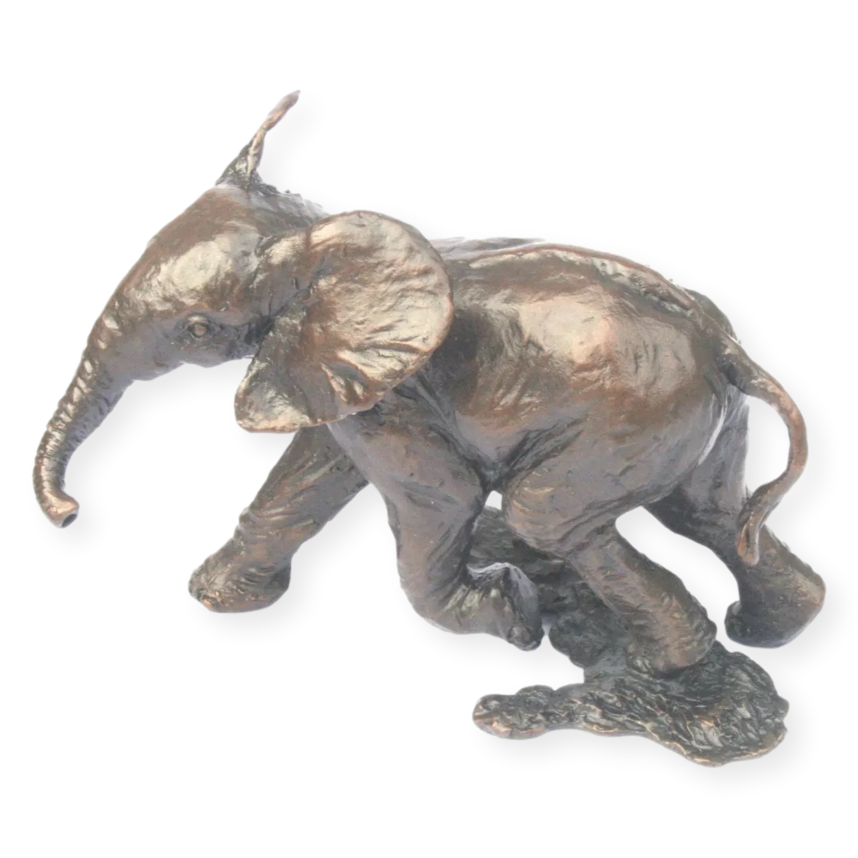 Baby Elephant Solid Bronze by Micheal Simpson (974)